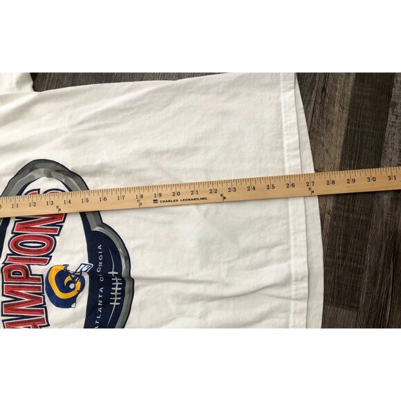Vintage 2000 St. Louis Rams Super Bowl Champions Mens XL White T Shirt - Picture 6 of 6